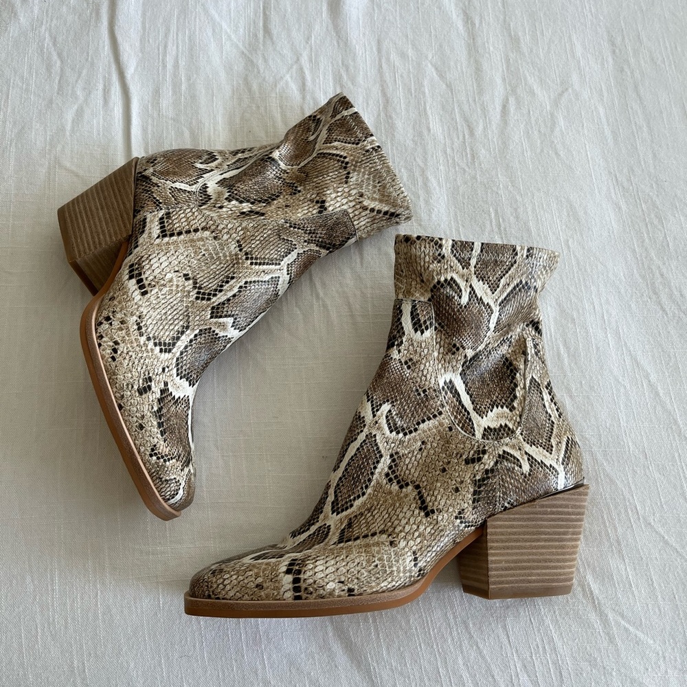Dolce Vita snakeskin booties